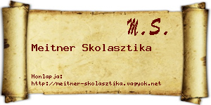Meitner Skolasztika névjegykártya